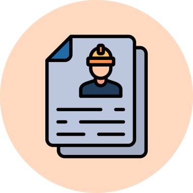 belge simgesi, vektör illüstrasyonu basit tasarım