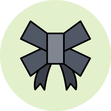 Kurdele yayı. Web simgesi basit illüstrasyon