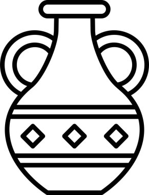 Vazo. Web simgesi basit illüstrasyon