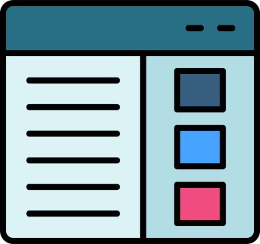 Ağ. Web simgesi basit illüstrasyon