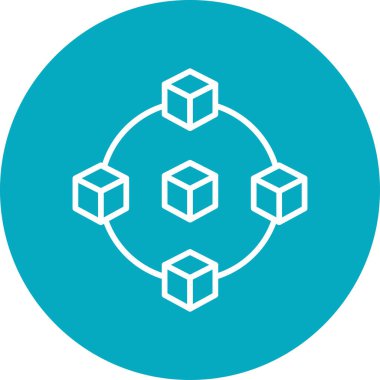 Engelleme zinciri. Web simgesi basit tasarım