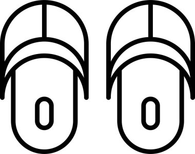 Terlikler web simgesi, basit vektör illüstrasyonu