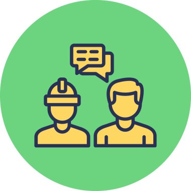 Diyalog. Web simgesi basit illüstrasyon