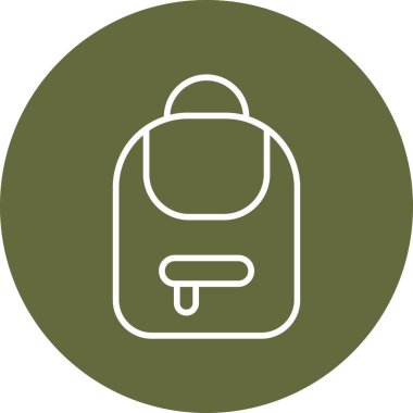 Sırt çantası. Web simgesi vektör illüstrasyonu