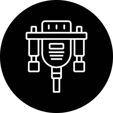 Vga Kablo simgesi. Basit resimleme  