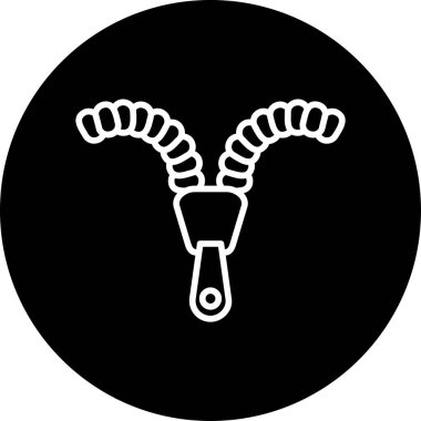 fermuar web simgesi, vektör çizim               