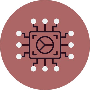 Teknoloji. Web simgesi basit illüstrasyon