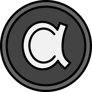 Alfa. Web simgesi basit tasarım