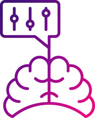 Zihin kontrolü. Web simgesi basit illüstrasyon 