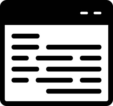 Yazı web simgesi, vektör illüstrasyonu