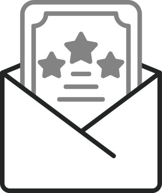 Davetiye modern simgesinin vektör illüstrasyonu