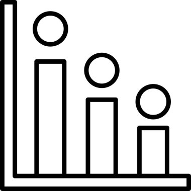 Histogram. Web simgesi basit illüstrasyon