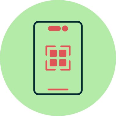 QR Kod simgesi modern vektör illüstrasyonu