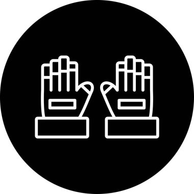 Eldiven. Web simgesi basit illüstrasyon 