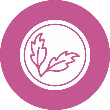 Taze ve sağlıklı yapraklar, hipoalerjenik sembol, vektör çizimi 