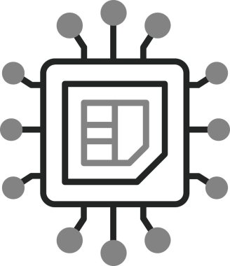 CPU icon, vector illustration simple design