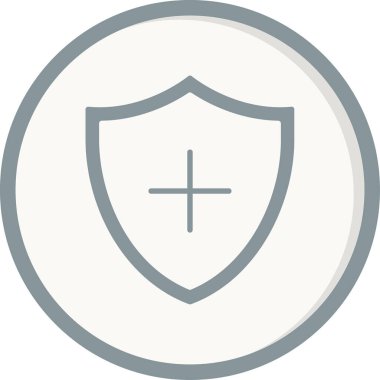 Vektör biçiminde tasarlanmış renkli soyut kalkan simgesi.