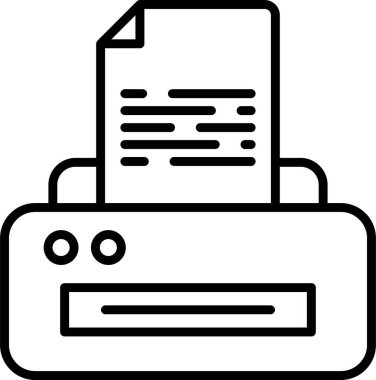 Yazıcı, web simgesi basit illüstrasyon