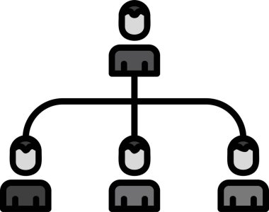 hiyerarşi. Web simgesi basit illüstrasyon