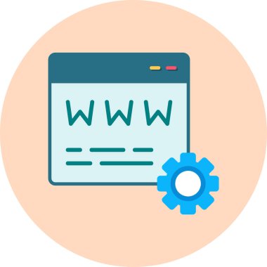 Web sitesi simgesi, vektör illüstrasyonu basit tasarım