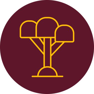 ağaç web simgesi basit illüstrasyon