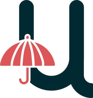 Küçük harf u 'nun vektör çizimi                                     