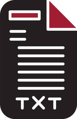 Metin dosyası biçim vektör illüstrasyonu