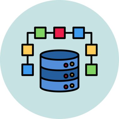 Basit vektör yapılandırılmış veri simgesi çizimi