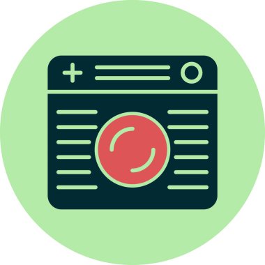 Kamera. Web simgesi basit tasarım 