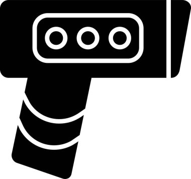 Termometre Silah Simgesi Vektör İllüstrasyonu