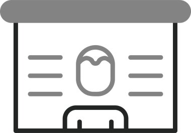 sunum simgesi, vektör illüstrasyonu basit tasarım