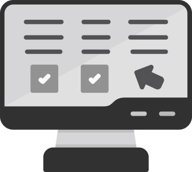 Çevrimiçi Ders modern simgesinin vektör illüstrasyonu