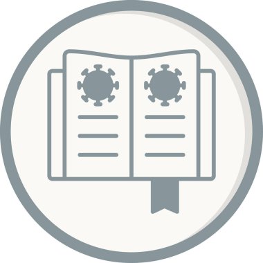 Bakteriyoloji. Web simgesi basit illüstrasyon