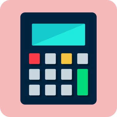 Calculator icon, vector illustration simple design
