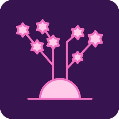 Manolya çiçekleri. Web simgesi basit illüstrasyon