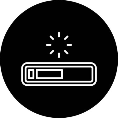 Basit yükleme simgesi, vektör illüstrasyonu