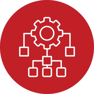 Organizasyon. Web simgesi basit illüstrasyon