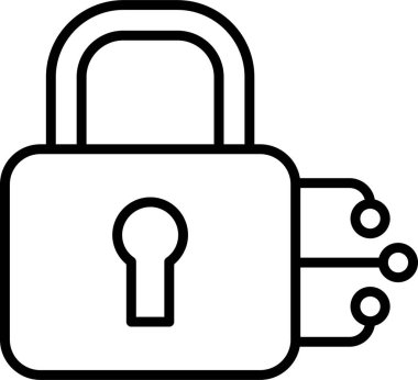 kilit web simge vektör çizim