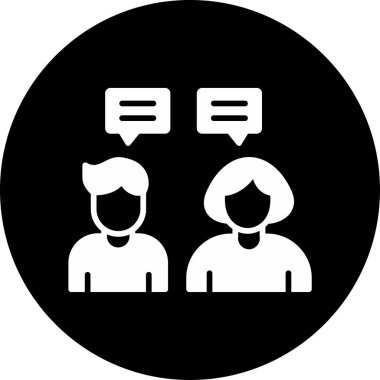 Diyalog baloncukları, iletişim konsepti, vektör illüstrasyonu