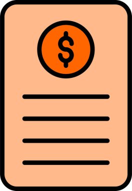 Bill simgesi, vektör illüstrasyonu basit tasarım