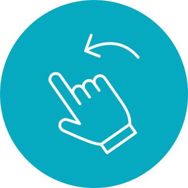 El simgesini kaydır. vektör illüstrasyonu