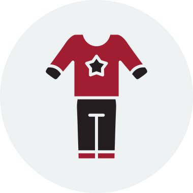 Pijama simgesi vektör illüstrasyonu