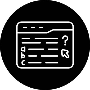 Belge simgesi, vektör illüstrasyonu basit tasarımı test et