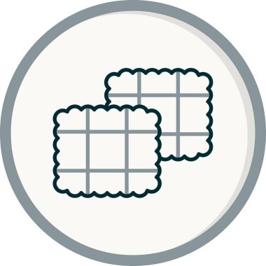 Düz saman simgesinin vektör illüstrasyonu