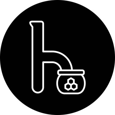 küçük harf h bal simgesi vektör illüstrasyonu