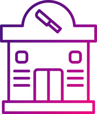 Restoran dairesi simgesi, vektör çizimi 