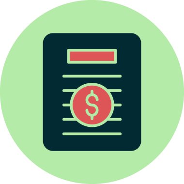 Fatura. Web simgesi basit illüstrasyon 