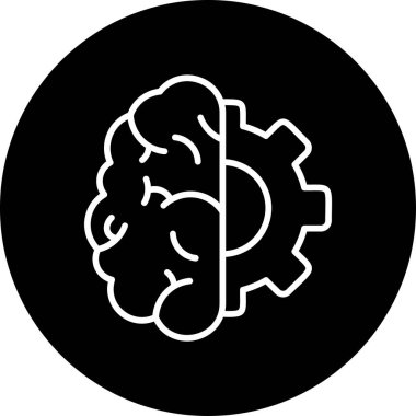 Aklını kullan. Web simgesi basit illüstrasyon 