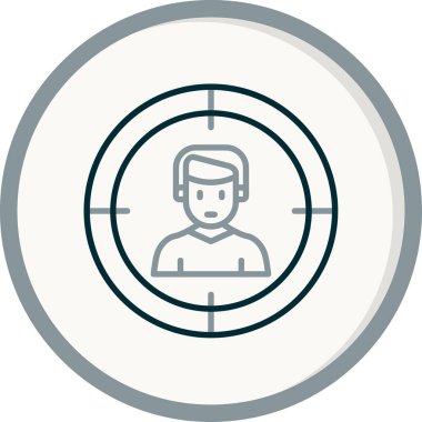 hedef simge, vektör illüstrasyonu basit tasarım