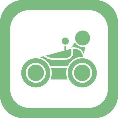 Dublör arabası. Web simgesi basit tasarım